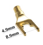 Conector cable altavoz Spade-Horquilla bañado en oro de 24K