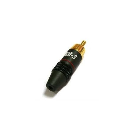 HiFi conector RCA-3  Pareja Rojo/Negro