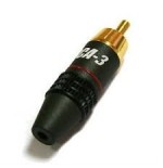 HiFi conector RCA-3  Pareja Rojo/Negro